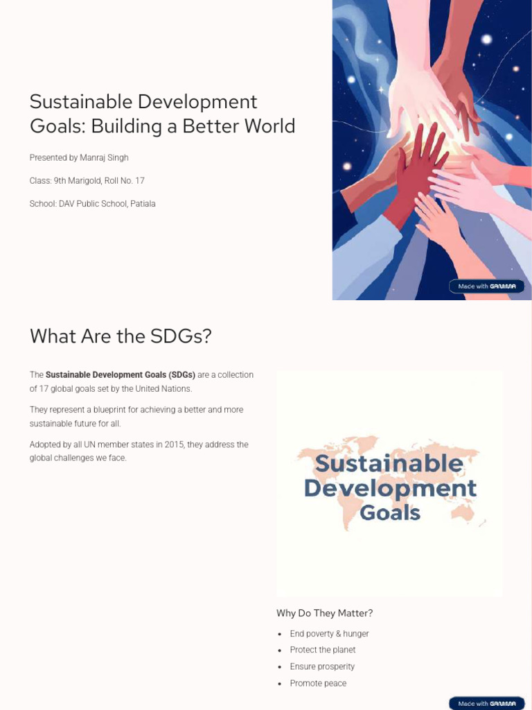 Sustainable Development Goals Building A Better World Compressed | PDF ...