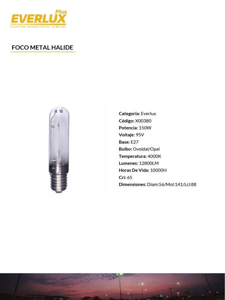 Foco Metal Halide | PDF