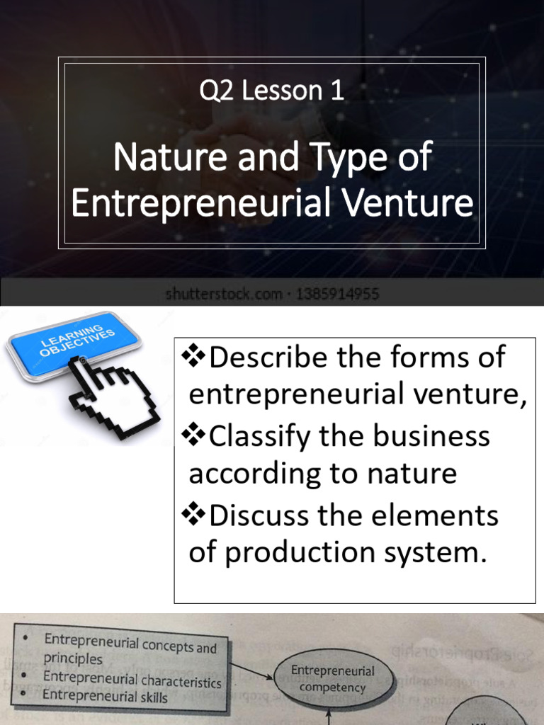 Q2 Lesson 1 Nature and Type of Entrepreneurial Venture | PDF ...