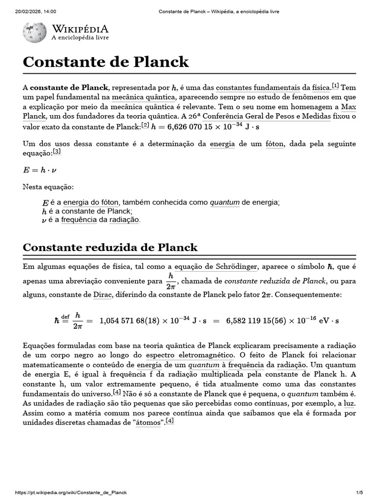 Constante de Planck | PDF | Elétron | Mecânica Quântica