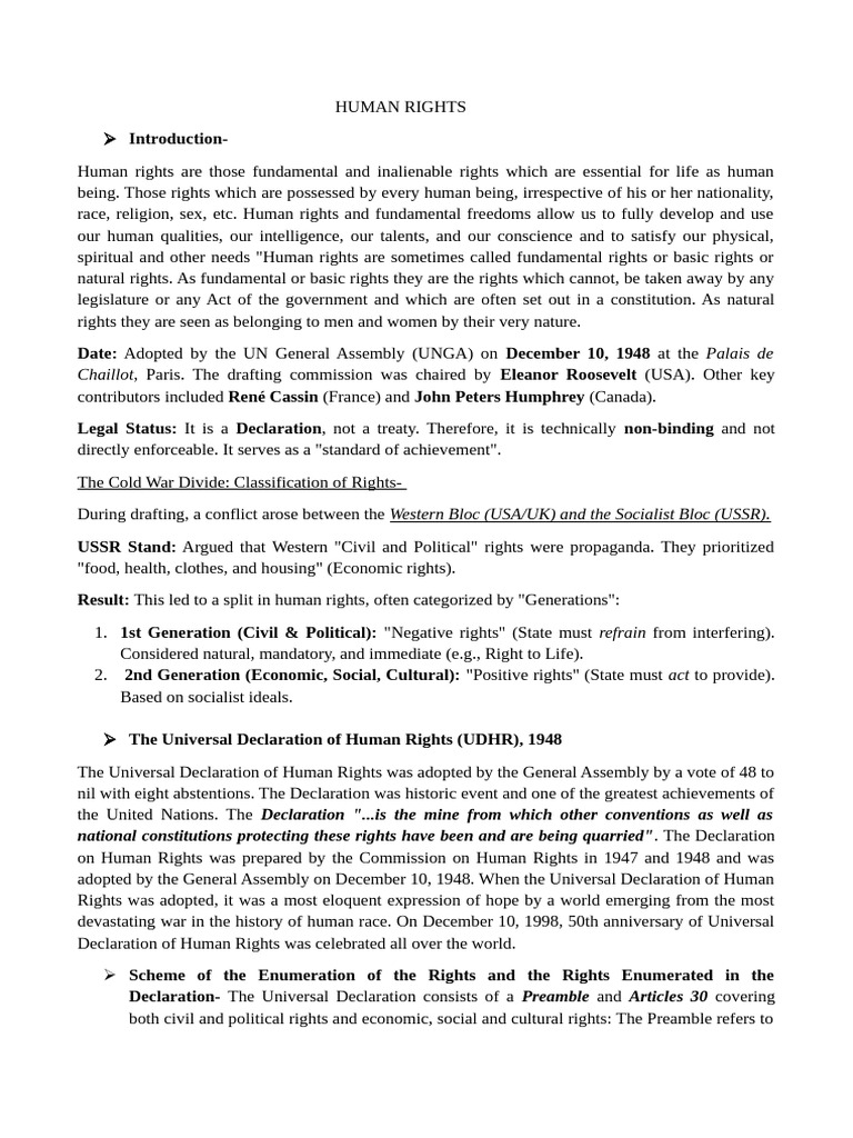 Human Rights - Ysr | PDF