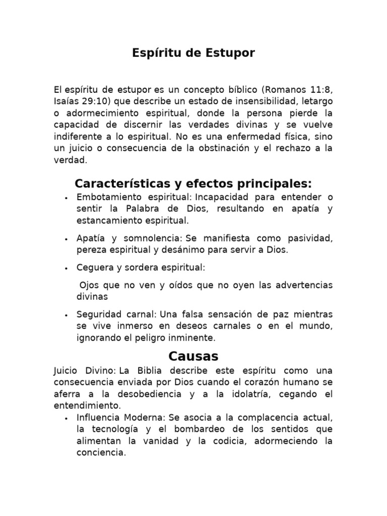 Espíritu de Estupor | PDF