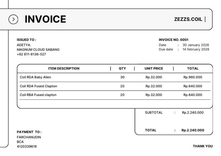 Magnun Invoice 0001 | PDF