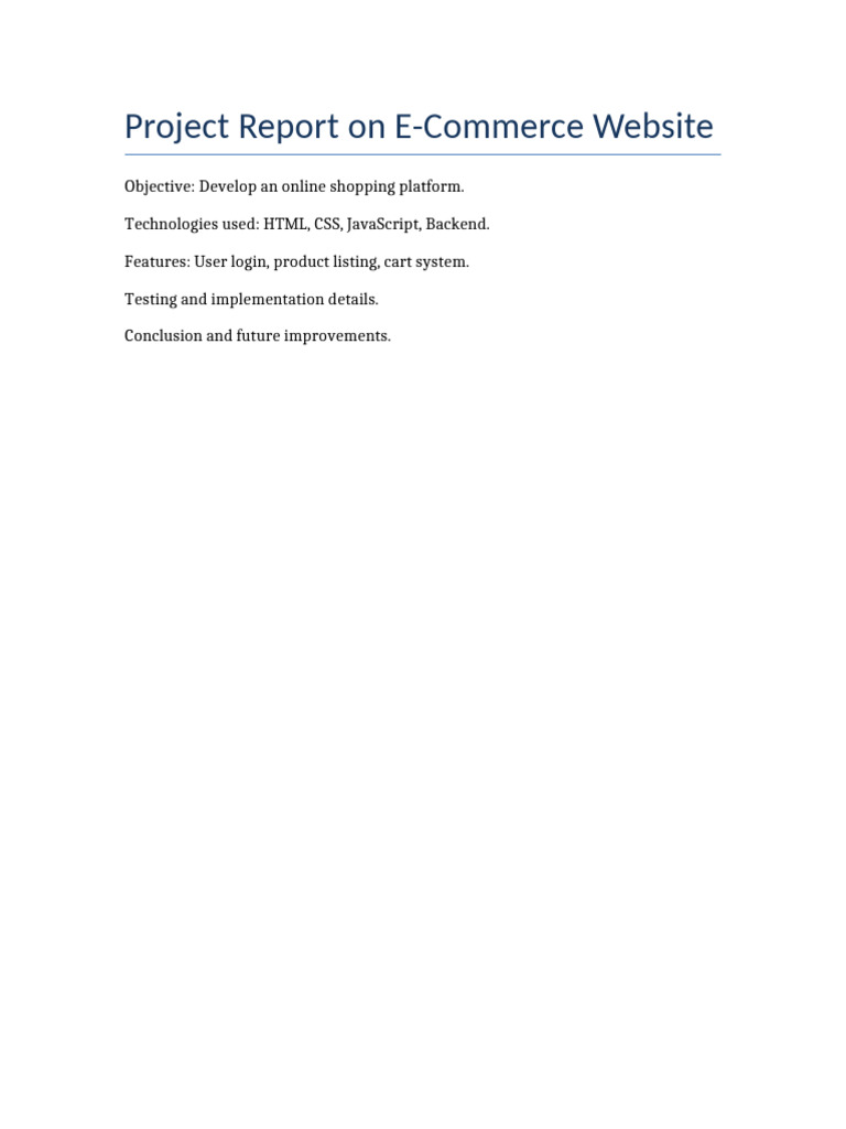 Project Report Sample | PDF