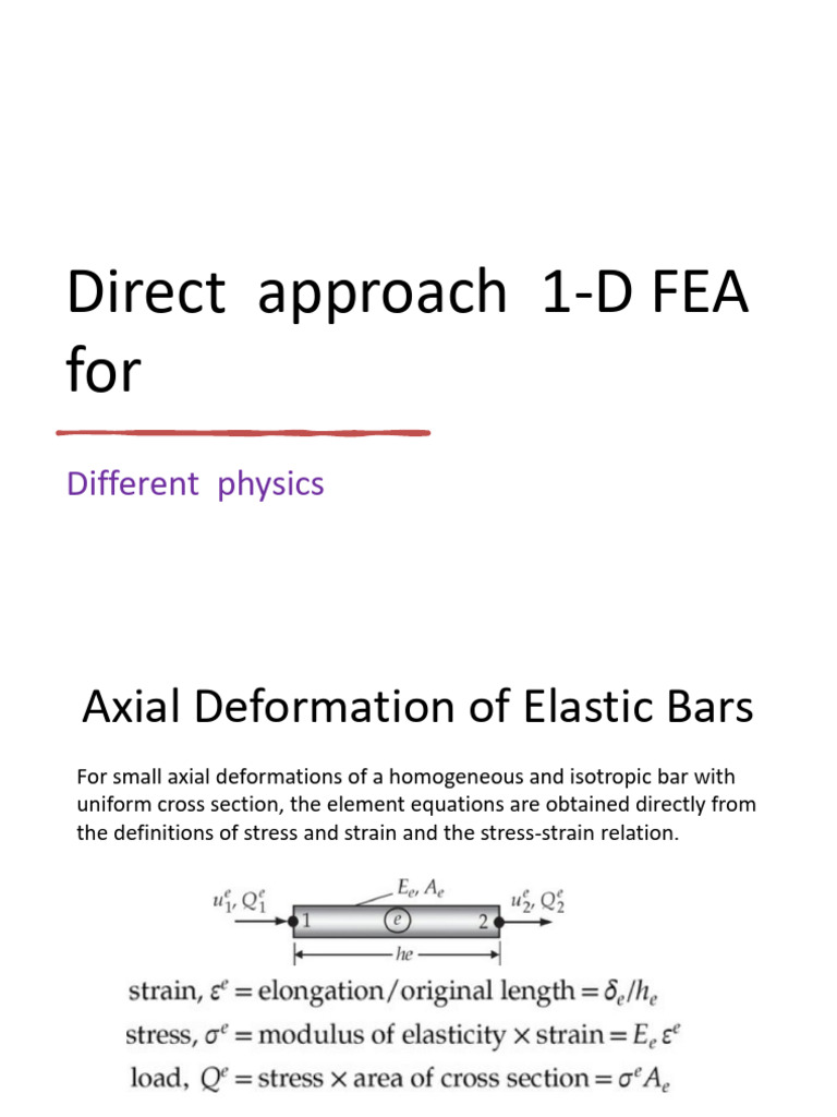 Direct Approach FEA For Different Physics | PDF | Thermal Conduction ...