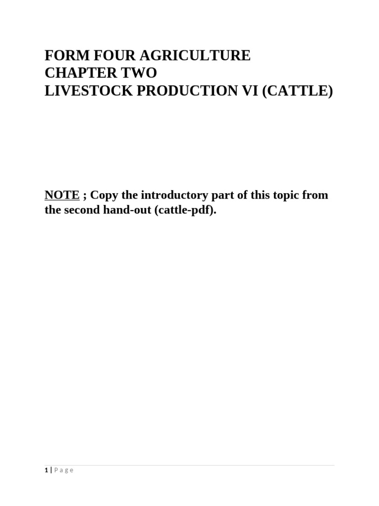 Livestock Production Vi (Cattle) | PDF | Milk | Butter