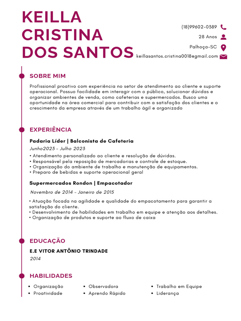 Currículo Simples Minimalista para Áreas Diversas - 20260212 - 061632 ...