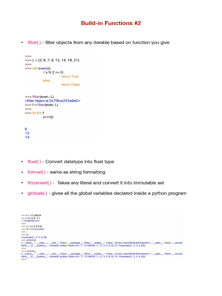 Buildin Func 2 | PDF