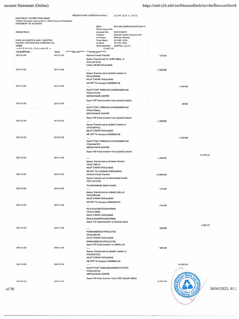 Bank Statement | PDF