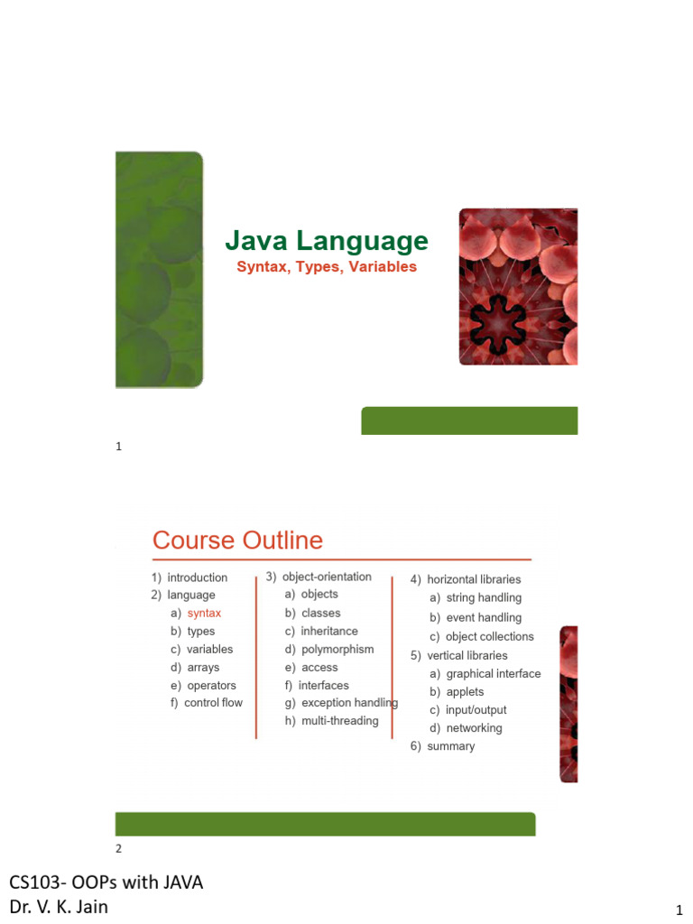 Lecture 5-6-Java Language (Syntax, Types, Variables) | PDF | Data Type ...