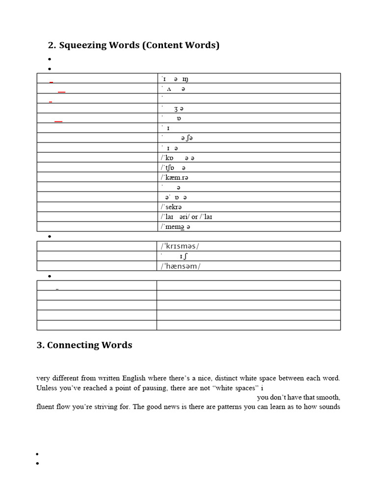 Listening Module Squeezing and Connecting of Words | PDF | English ...