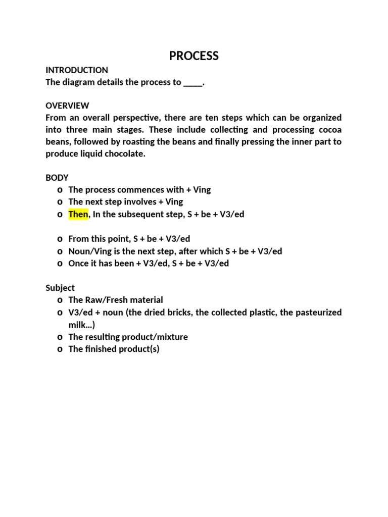 Writing Task 1 PROCESS | PDF