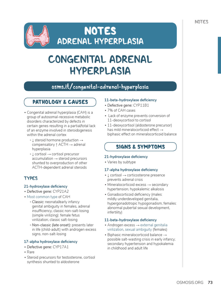 Adrenal Hyperplasia | PDF | Adrenal Gland | Endocrine System