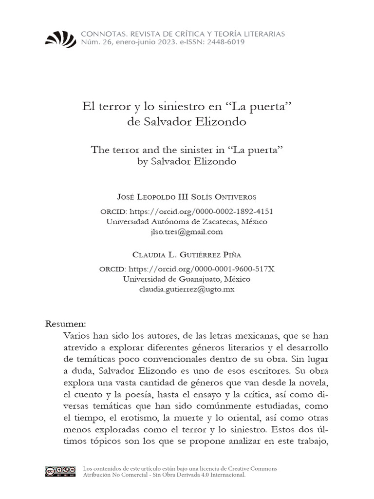 El Terror y Lo Siniestro en La Puerta de | PDF | Edgar Allan Poe | HP ...