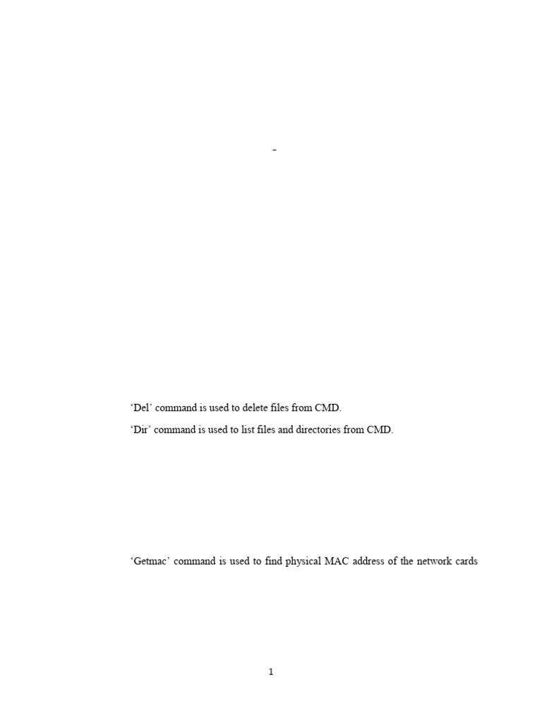 ICT121 CMDcommandslist Notes | PDF | Computer File | Microsoft Windows