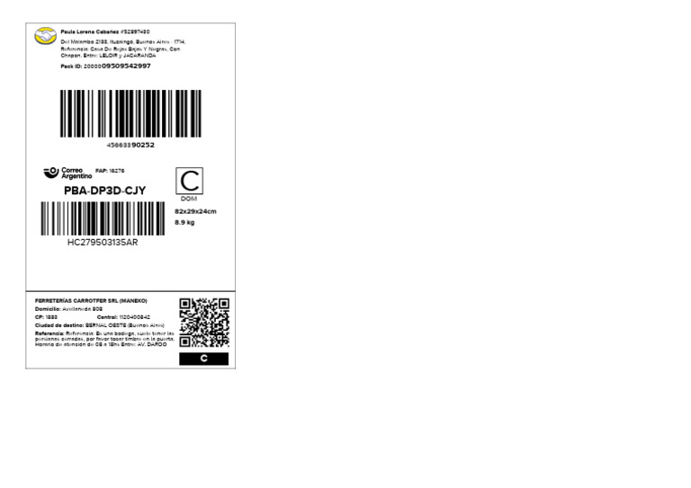 Shipment Labels 251010201859 | PDF