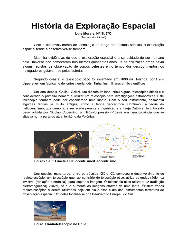 Exploração Espacial | PDF | Telescópio | Satélite