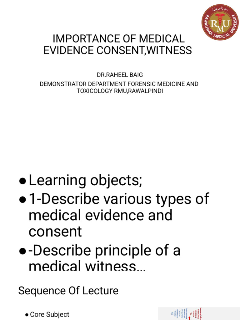 Importance of Medical Evidence Consent, Witness | PDF | Informed ...