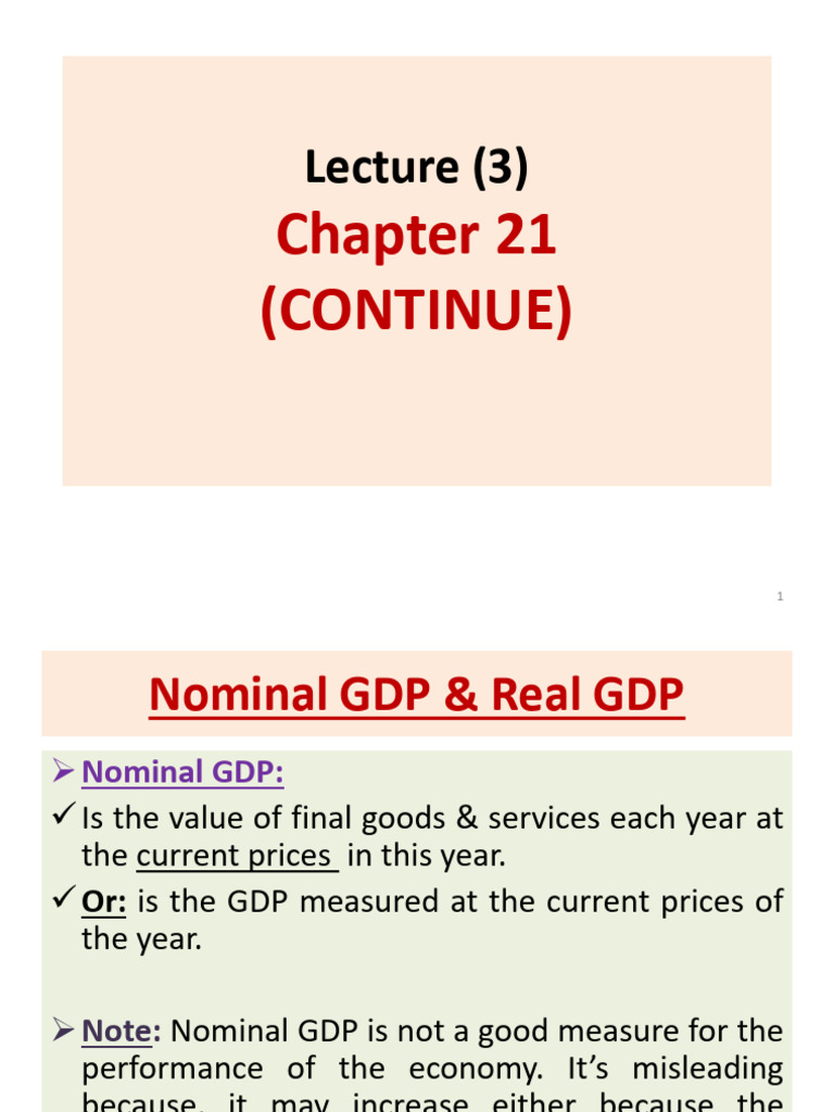 Macroeconomics Lec3 | PDF | Gross Domestic Product | Unemployment