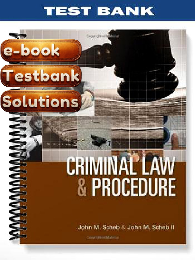 E-Book Testbank For Criminal Law Procedure and Evidence Textbook by ...