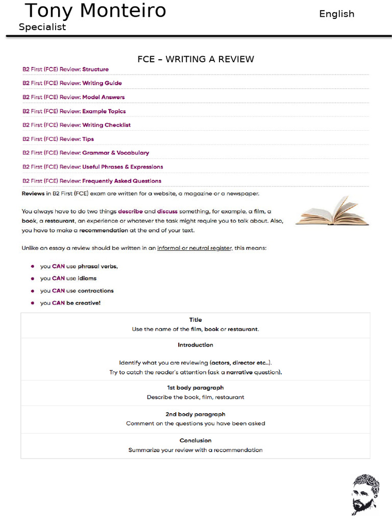 Fce - Writing A Review | PDF