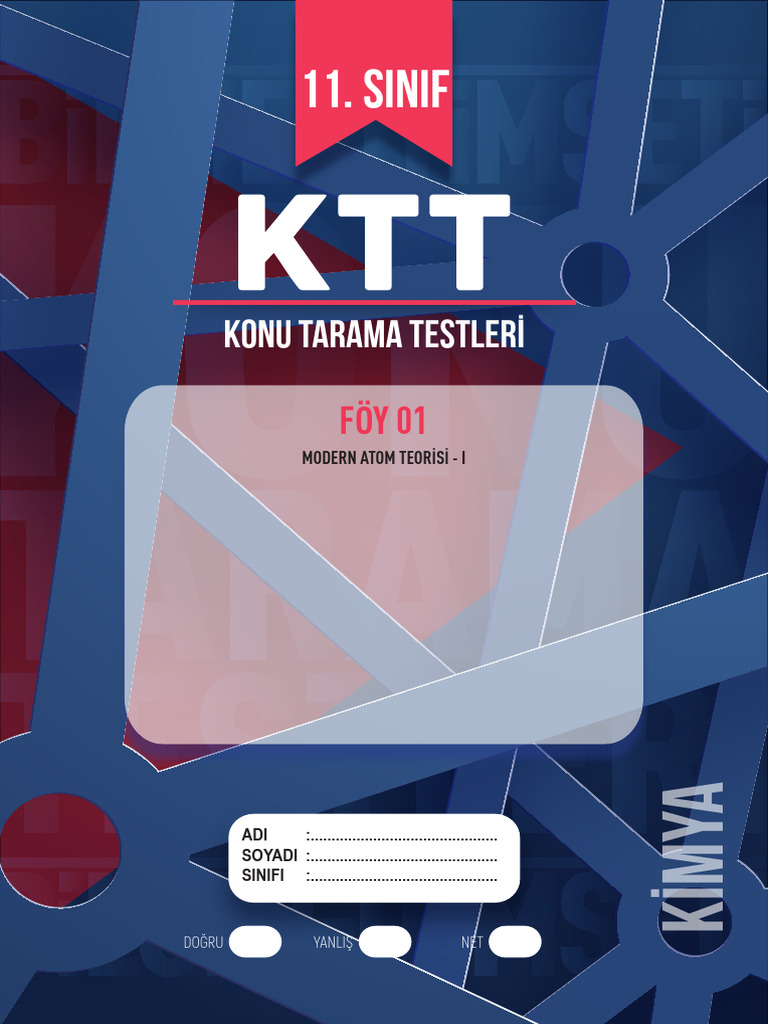 Sınıf Ki̇mya KTT - Föy 1 - Ornek | PDF