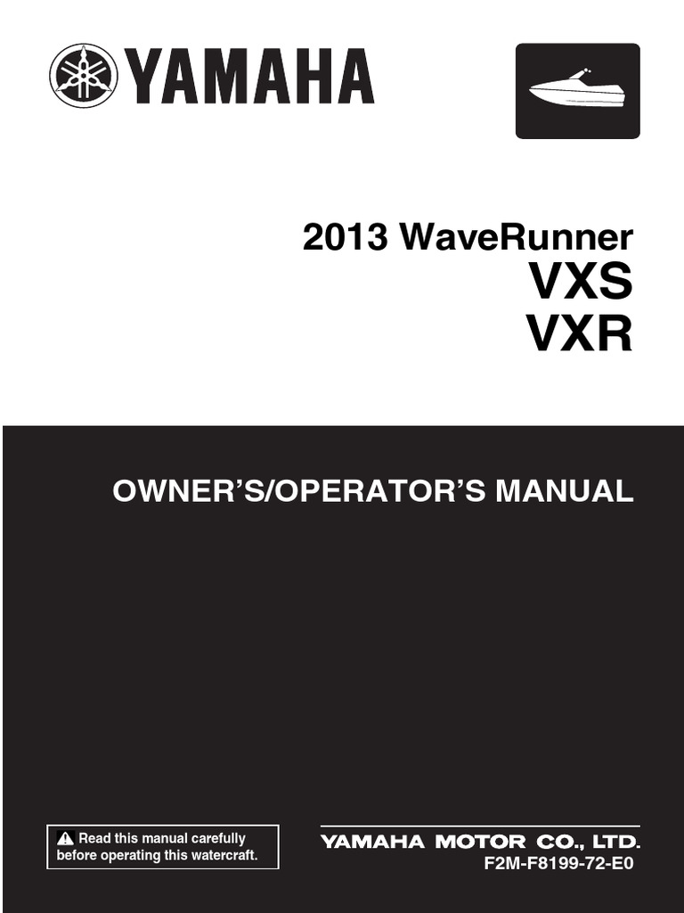 Vxs VXR: 2013 Waverunner | PDF | Engines