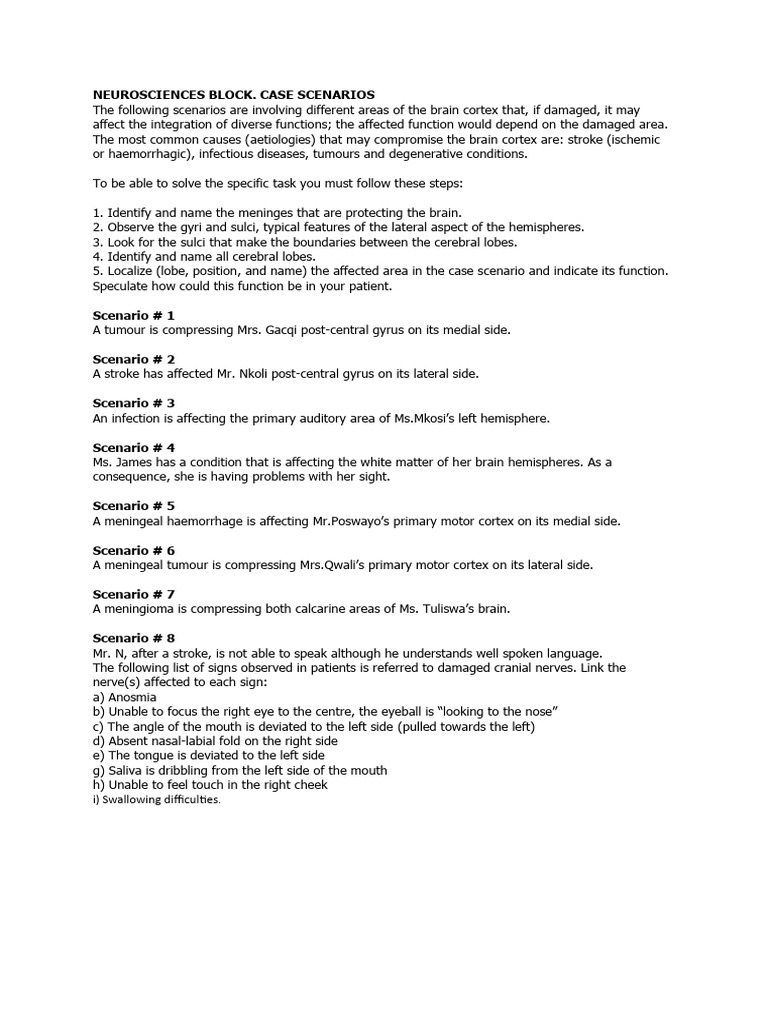 Neuro Case Scenarios-1 | PDF