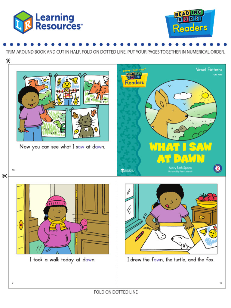 Reading Rods What I Saw Book Level 2 | PDF | Human Communication | Writing