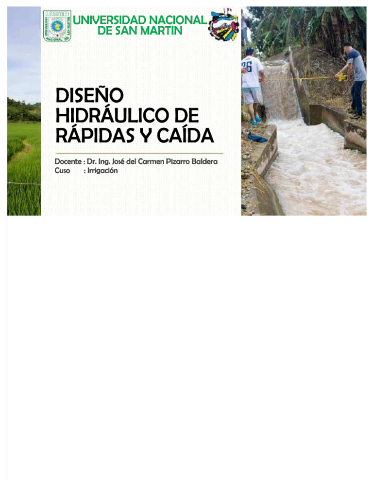 PDF Diseo Hidraulica de Rapidas y Caidas Compress | PDF | Ecuaciones ...