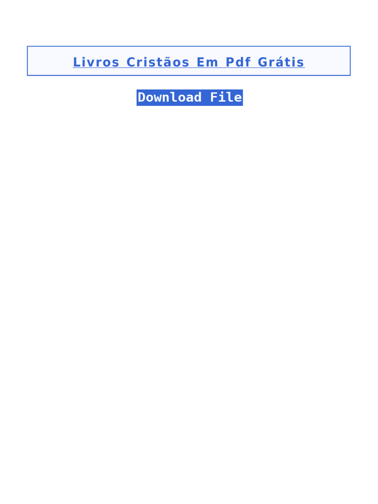Livros Cristãos em PDF Grátis | PDF