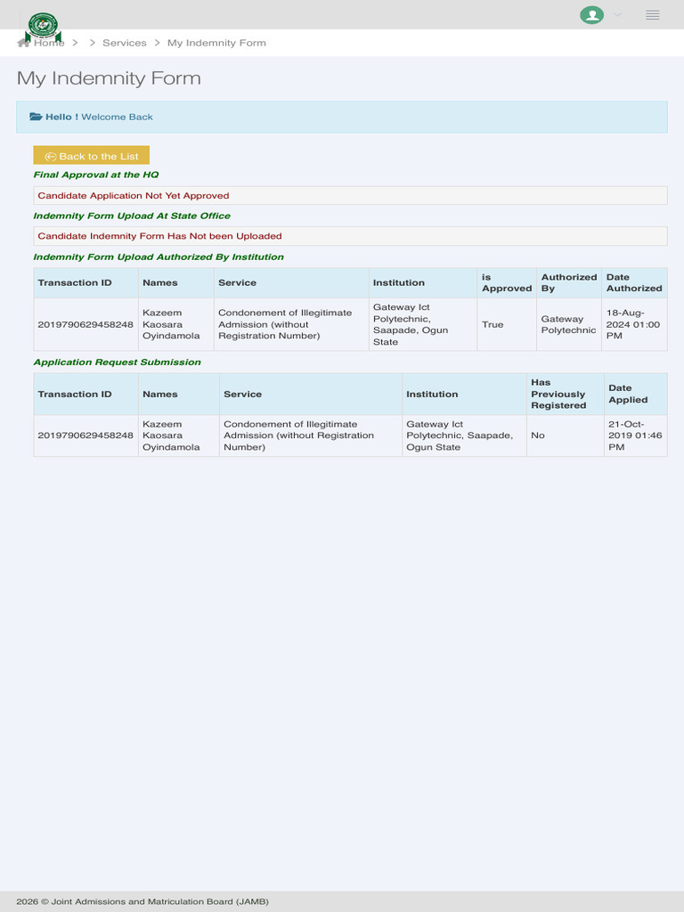 My Indemnity Form | PDF | Nigeria