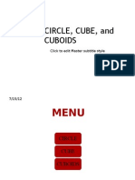 Circle, Cube, and Cuboids