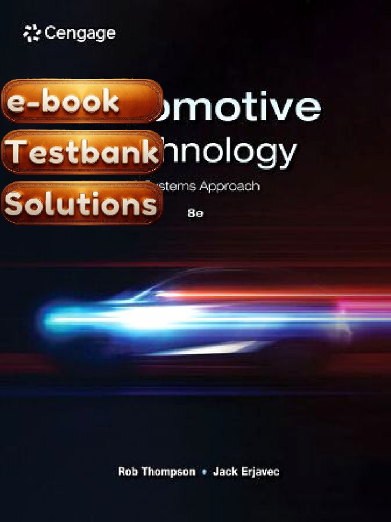 E-Book Testbank For Automotive Technology A Systems Approach 8th ...