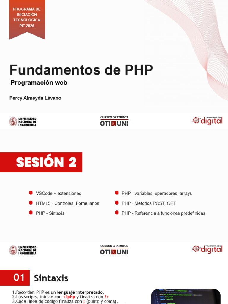 PHP Sintaxis | PDF | Php | Servidor web