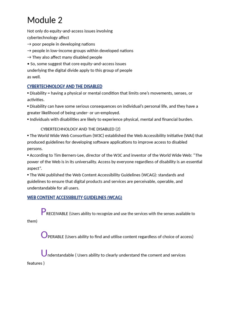 Module 1 | PDF | Accessibility | World Wide Web