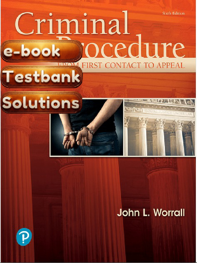 E-Book Testbank For Criminal Procedure 6th Edition Textbook by Joshua ...