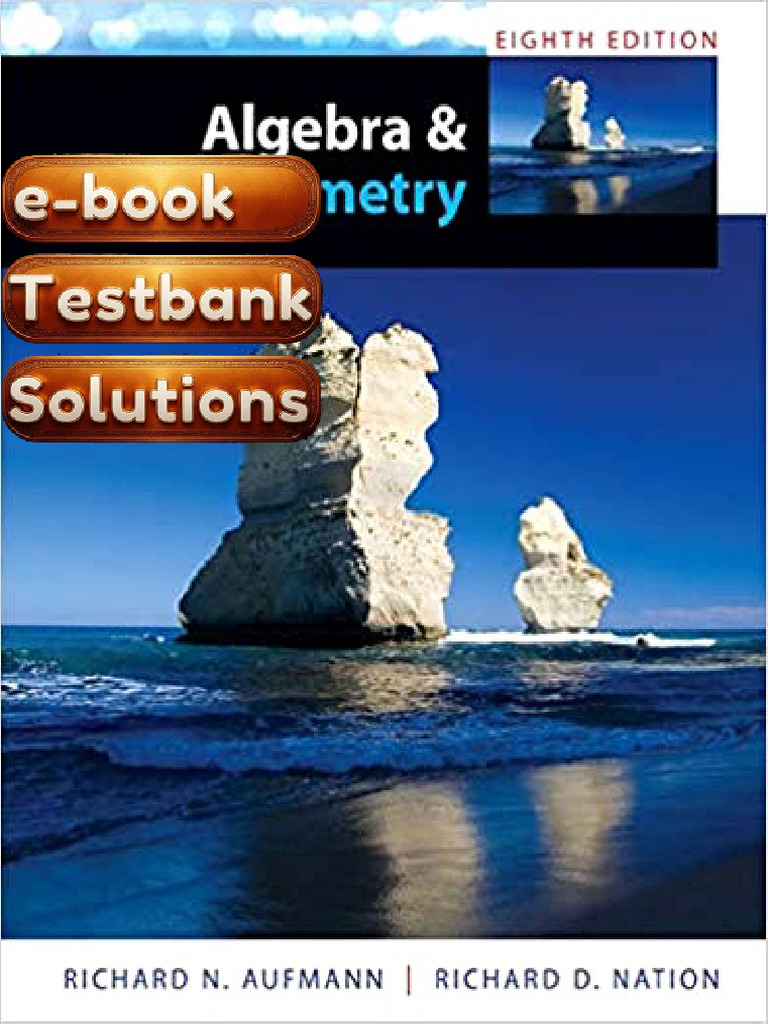 E-Book Testbank For Introduction To Algebra and Trigonometry Textbook ...