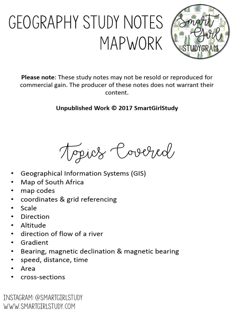 Geography - Mapwork & GIS | PDF