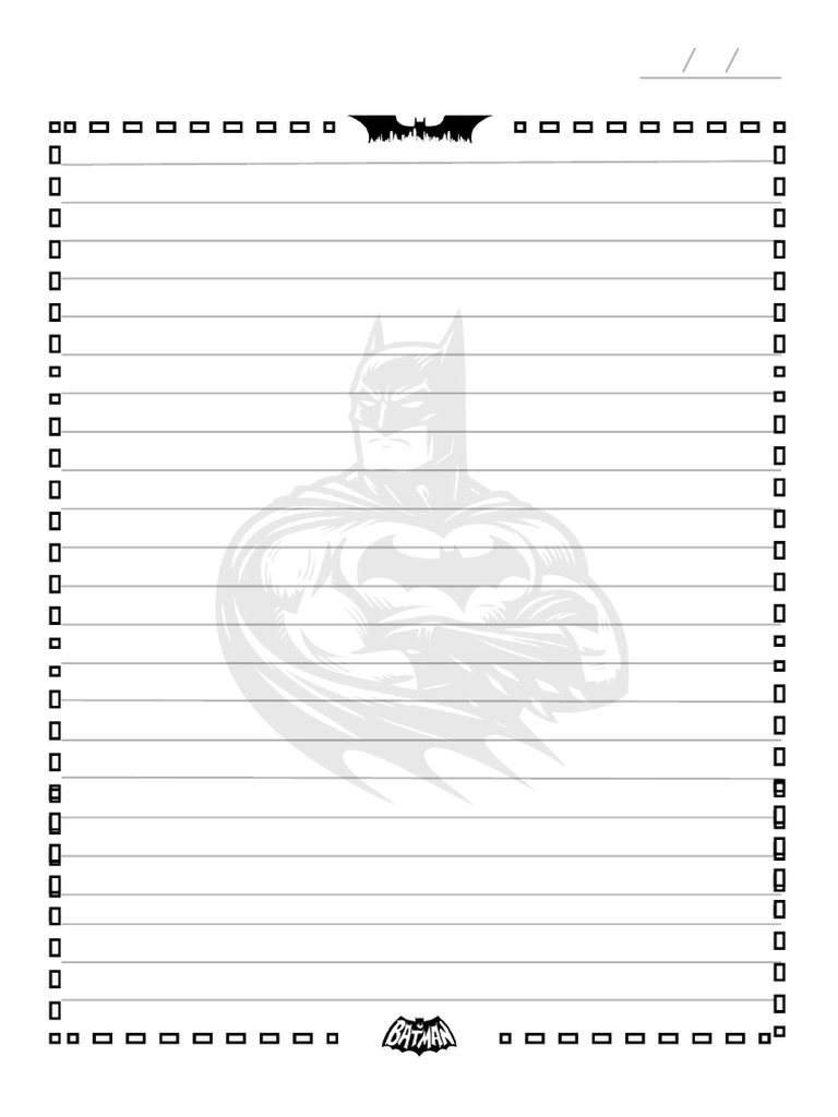 BATMAN Miolo Caderno 2026 | PDF