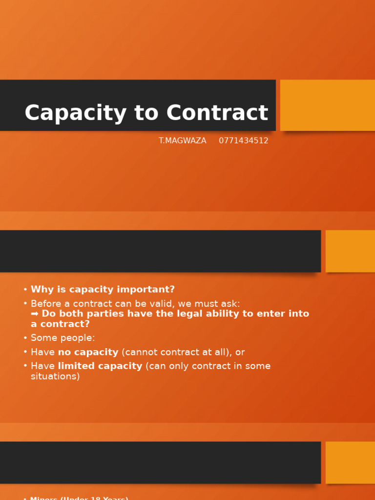 Capacity To Contract 2.6 | PDF | Insolvency | Private Law