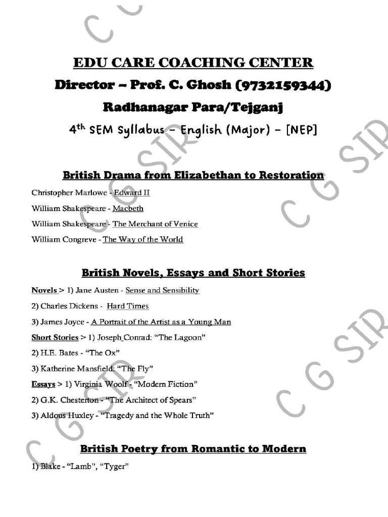 4th Sem NEP Syllabus | PDF