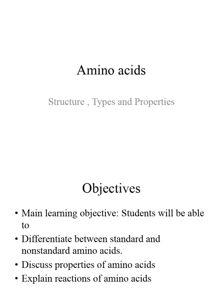 Amino Acids, Peptides and Proteins | PDF | Amino Acid | Proteins