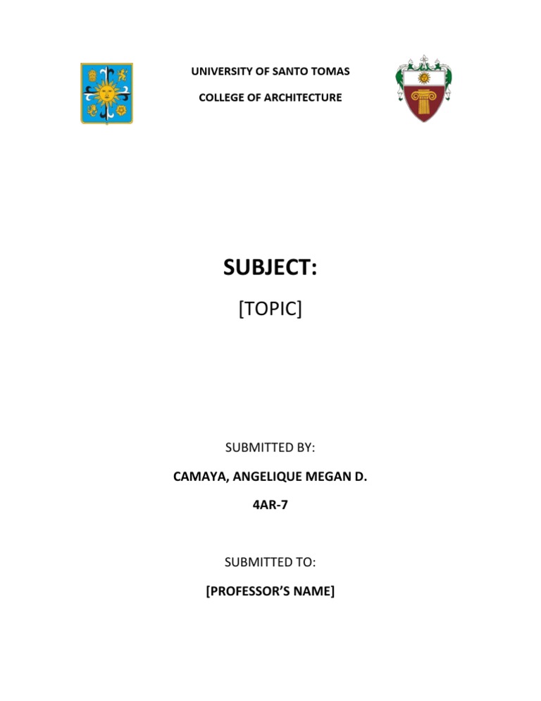 UST Architecture Project Submission | PDF | Technology & Engineering