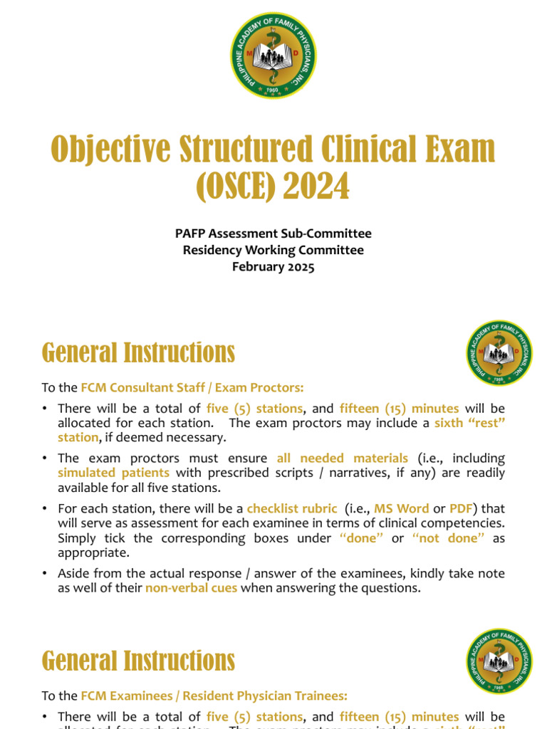 Pafp Osce 2024 | PDF | Stroke | Chronic Obstructive Pulmonary Disease