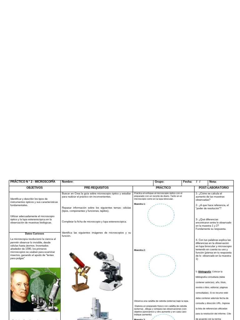 2- Microscopio y Lupa | PDF | Microscopio | Óptica