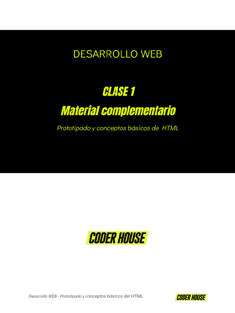 Clase 1 - Prototipado y Conceptos Básicos de HTML | PDF | HTML | Red ...
