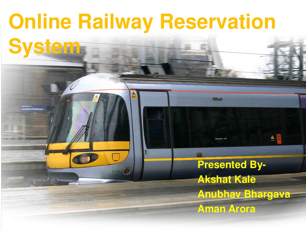 Online Railway Reservation System Overview | PDF | Software Development ...