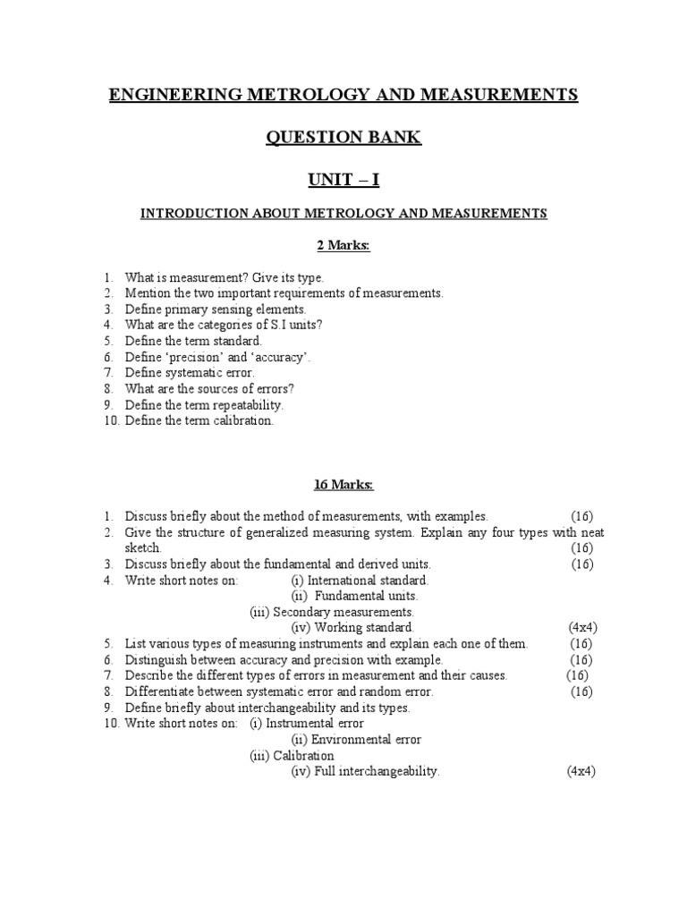 Engineering Metrology Overview | PDF | Calibration | Interferometry