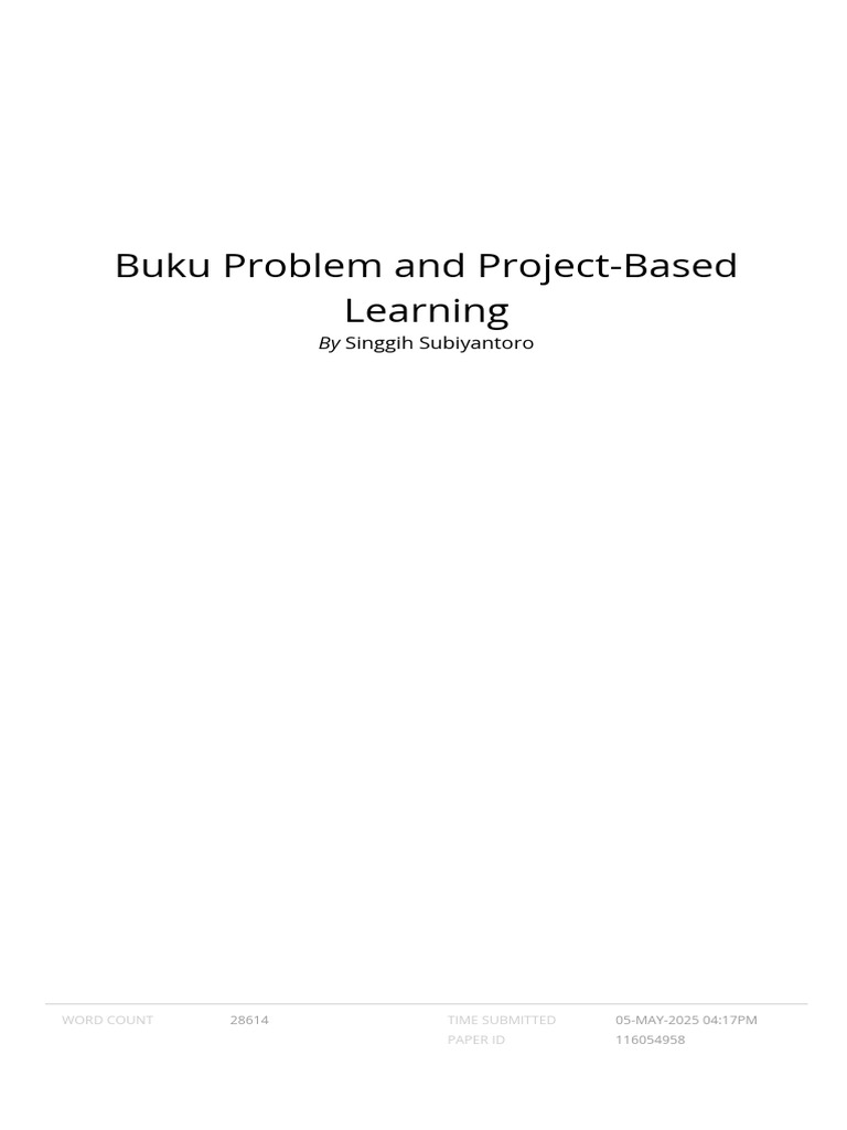 Buku Problem and Project Based Learning | PDF